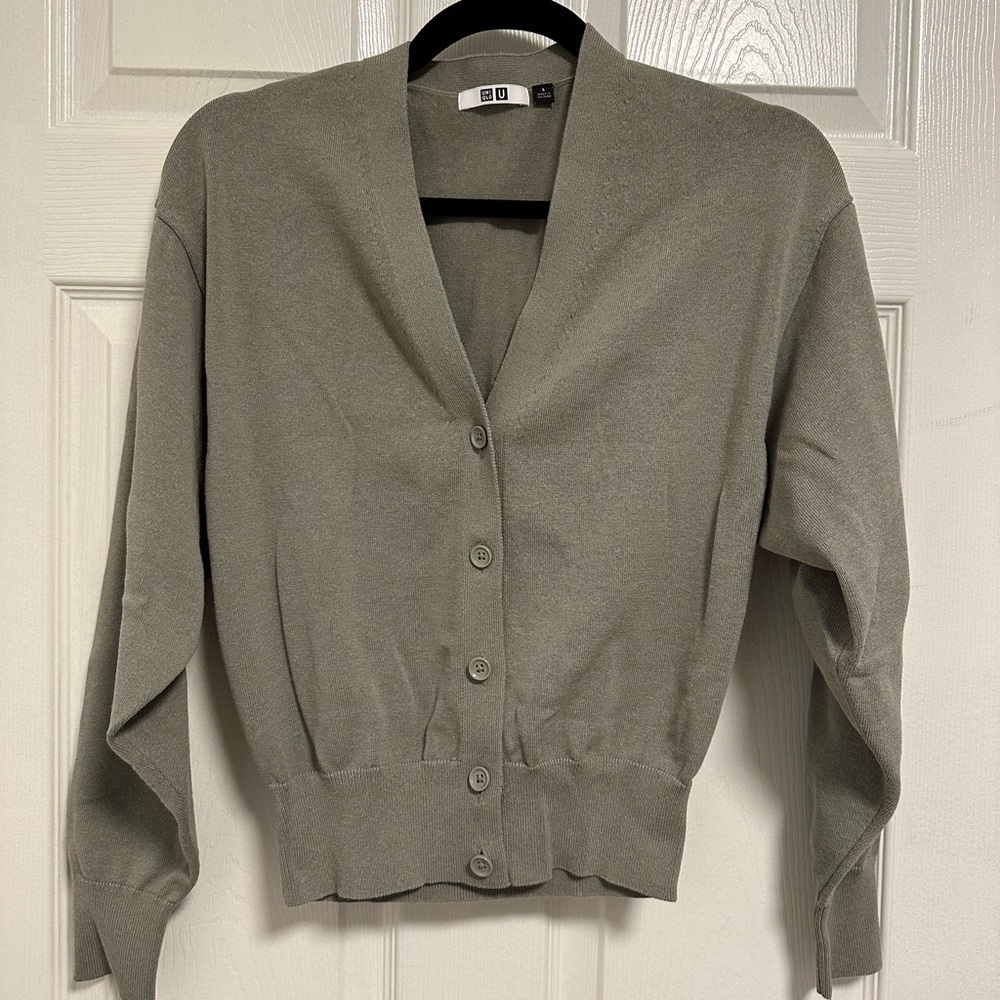 Uniqlo Green Cardigan